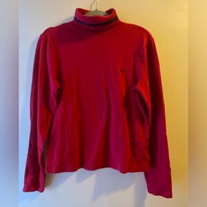 Red Long Sleeve Turtleneck Top by Ralph Lauren size large